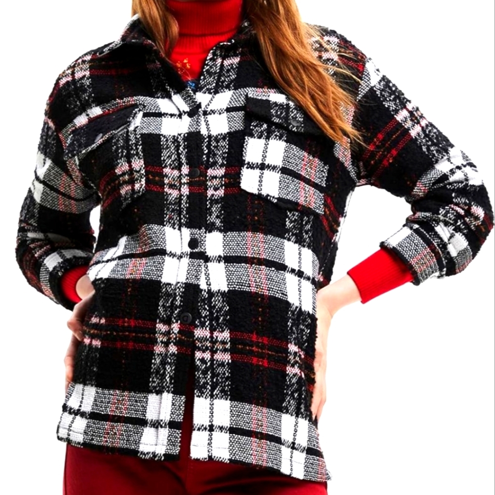 DESIGUAL Black Plaid Jacket